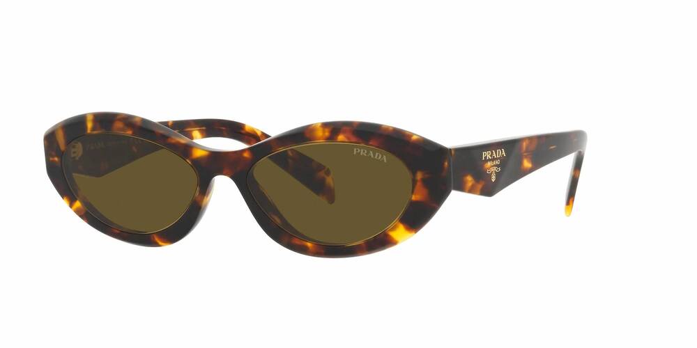 NEW PRADA women's pr 22zs square sunglasses in sage honey tortoise - dark brown